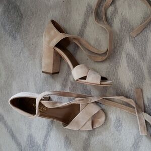 Aquazura tan suede shoes size 36.5